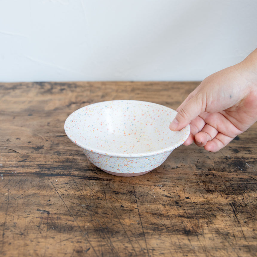 CHIPS/チップス　bowl　white-orange　美濃焼