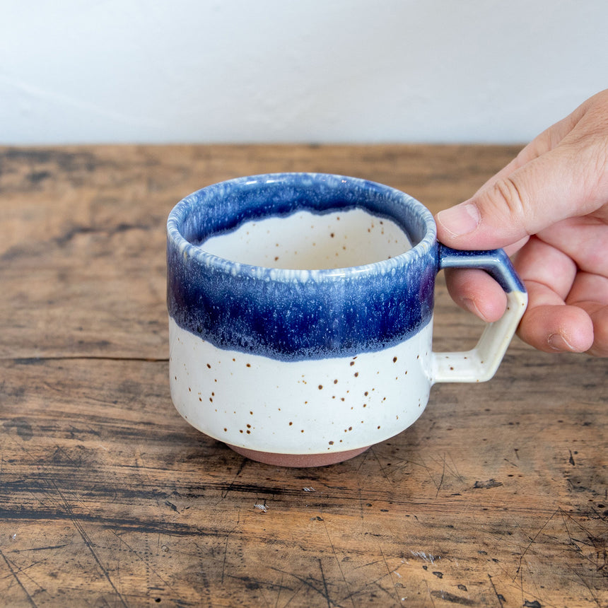 CHIPS/チップス　stack mug WHITE-NAVY DROP 美濃焼