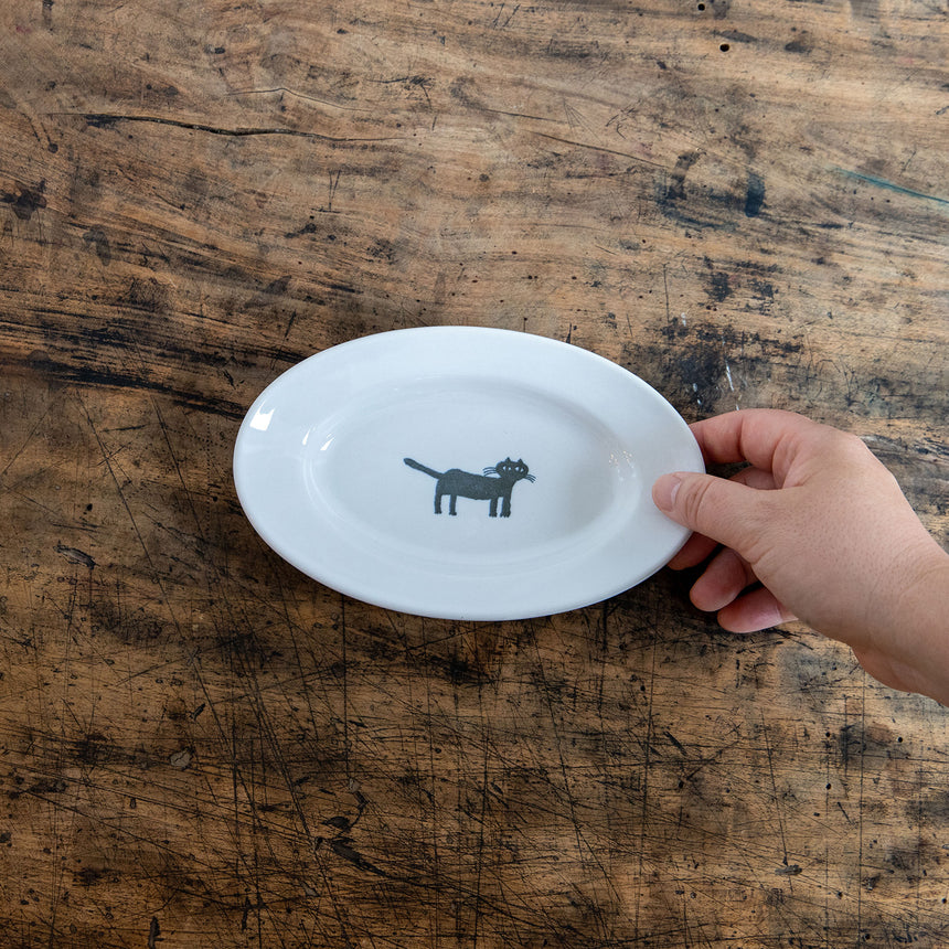 トラネコボンボン　猫の楕円皿(小)